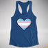 Transgender Pride 8-Bit Pixel Heart Racerback Tank - Royal